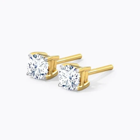 Capri Prime Solitaire Stud Earrings